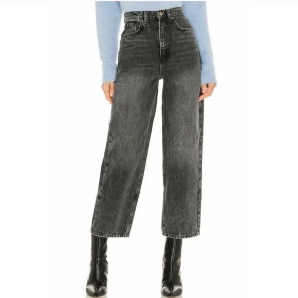 We The Free Denim - Free People Black Frank Dad Jeans 25